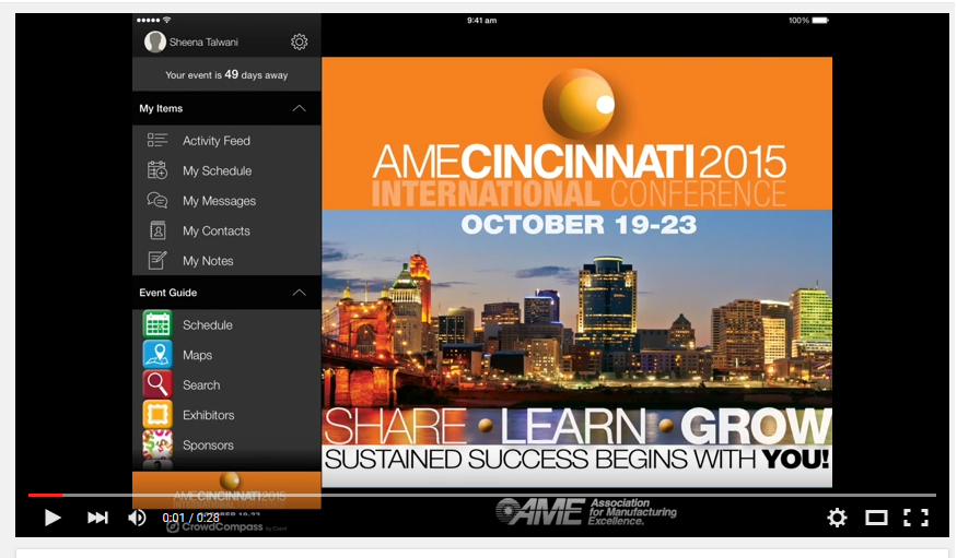 Download the conference app!  Association for Manufacturing