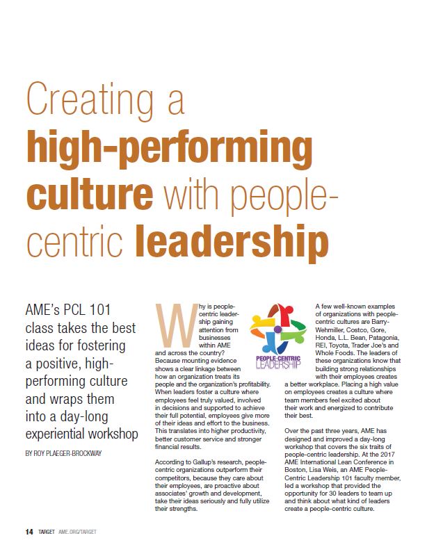 Creating a high-performance culture with people-centric leadership