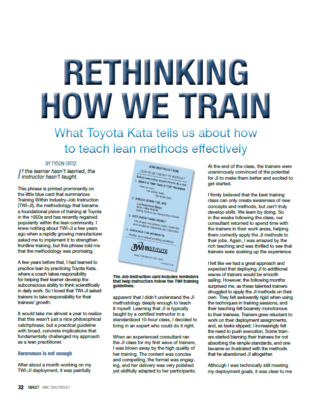 Rethinking how we train - Target magazine image