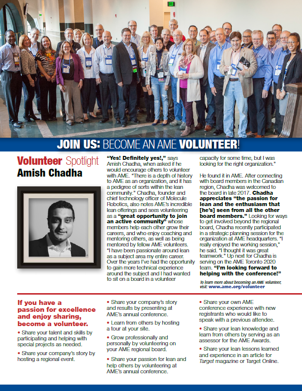 AME Volunteer Profile Fall 2019